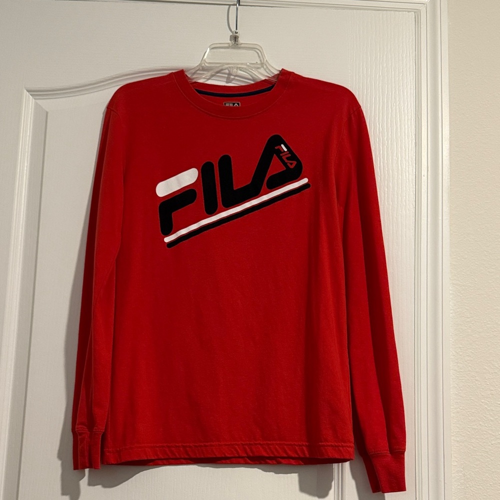 Fila Bold Red Crewneck Top Men’s Size Small
